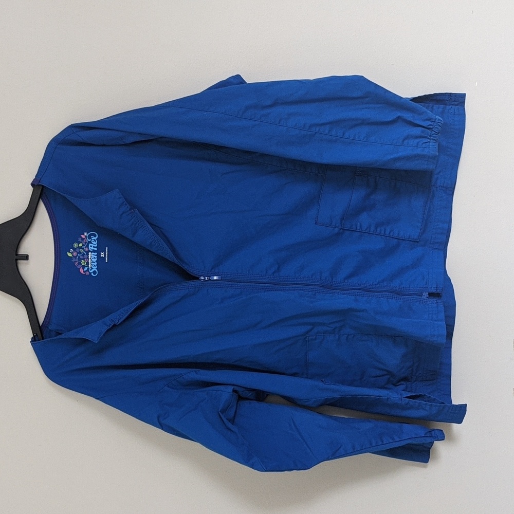 Wonder wink blue scrub jacket